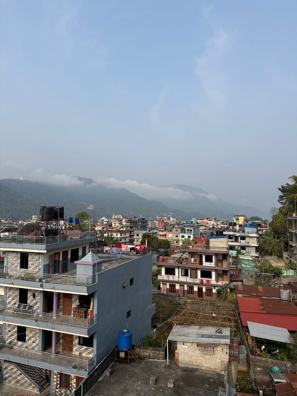 Hazy day documented across Pokhara's lakeside districts and streets
