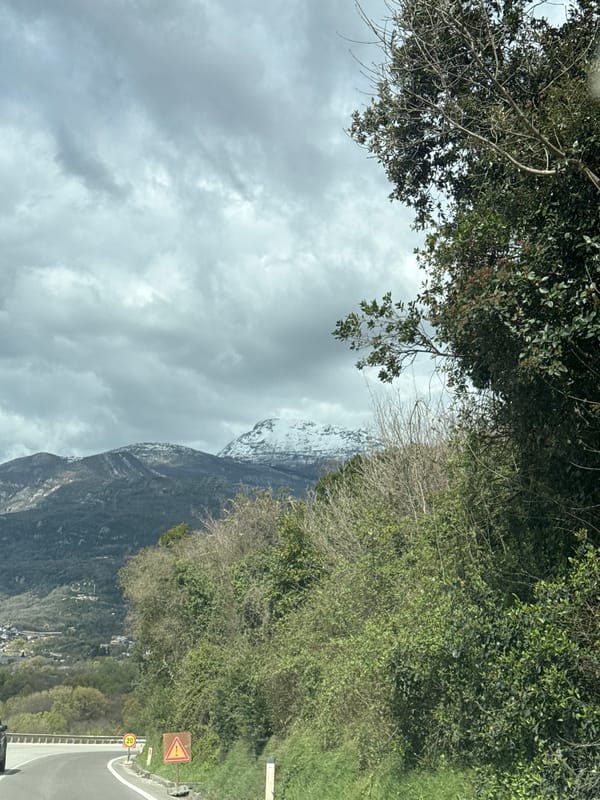 Mountain views and urban scenes documented in Prijevor, Montenegro
