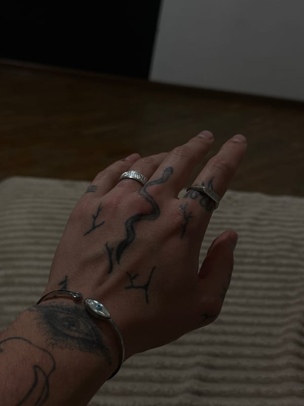 Evening snapshots capture tattoos, colorful box, groomed dog in Yerevan