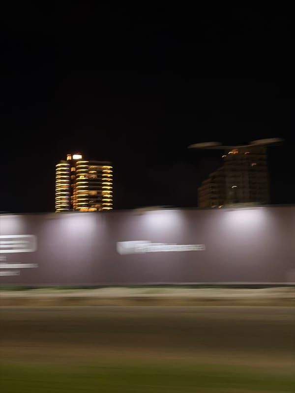 Nighttime illumination captured at Civic Centre Towers, Ikoyi Nigeria