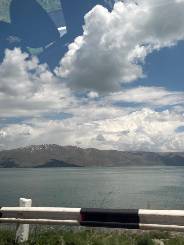 Calm Lake and Mountain View Captured at Tsamakaberd