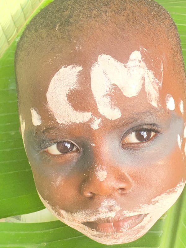 Traditional face painting documented in Achara, Nigeria