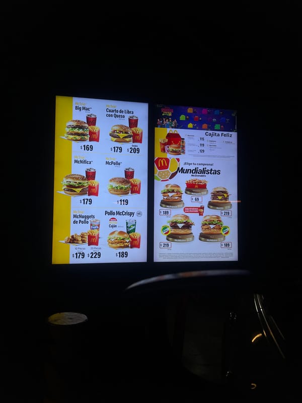 McDonald's Mexico City displays World Cup themed menu items