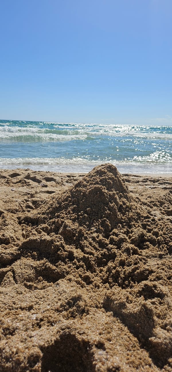 Slow summer morning on the beach in Primorsko, Bulgaria
