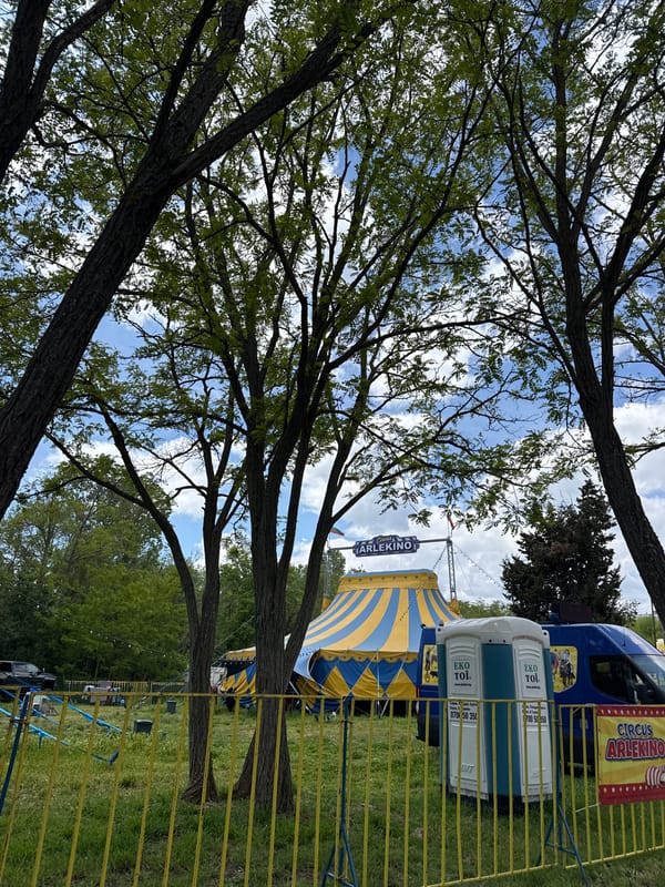Circus Arlekino tent spotted in Burgas, Bulgaria