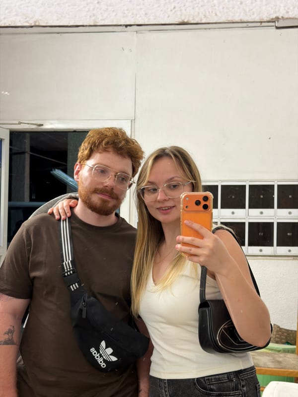 Couple takes mirror selfie in Rehovot