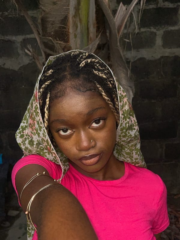 Young woman photographed in casual portraits in Ado, Nigeria