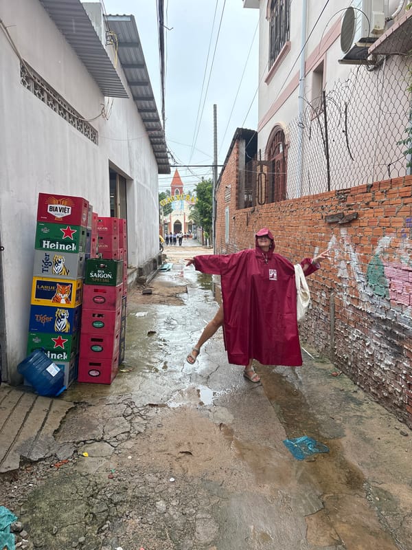 Rainy morning in a Mũi Né back alley