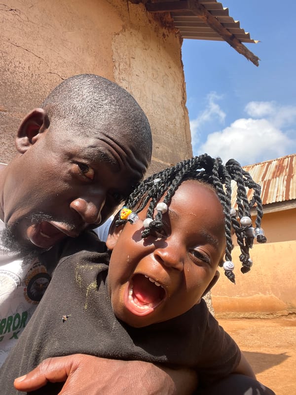 Casual close-up portraits taken together in Jos, Nigeria