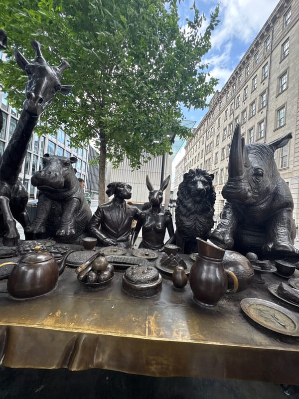 Bronze Animal Sculpture Collection Documented in Urban Setting