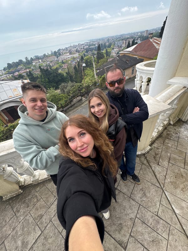 Tourists capture selfies at scenic Sokhumi overlook