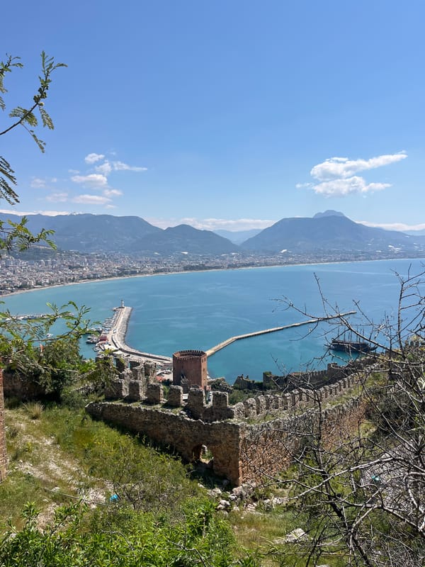 Morning documentation captures scenic views across historic Alanya, Turkey