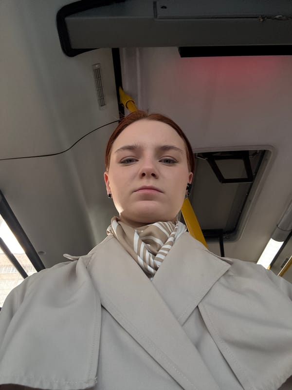 Early morning commuter spotted on Russian public transport