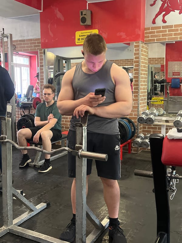 Morning workout session captured at Saint Petersburg gym