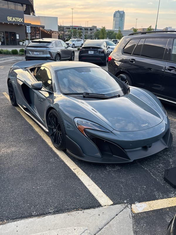 Gray McLaren spotted in Oak Brook parking lot
