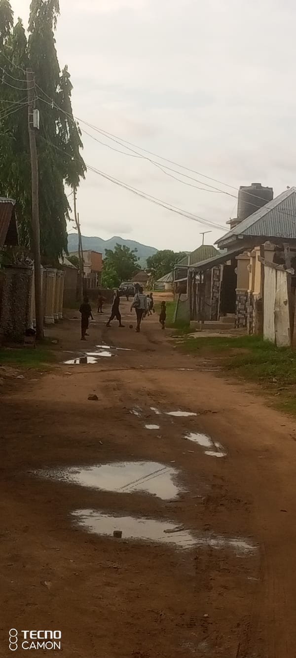 Overcast afternoon scenes documented across residential Jalingo, Nigeria