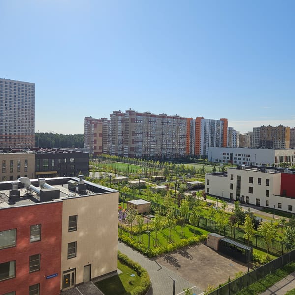 Modern brick residential complex in Bobrovo, Russia