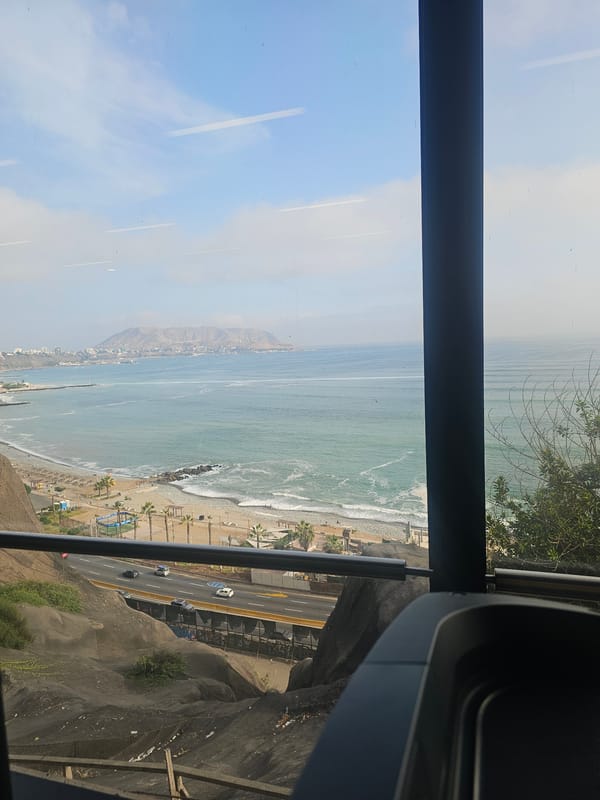 Evening coastal views captured from indoor locations in Miraflores