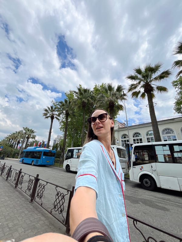 Morning street life documented across Sochi, Russia