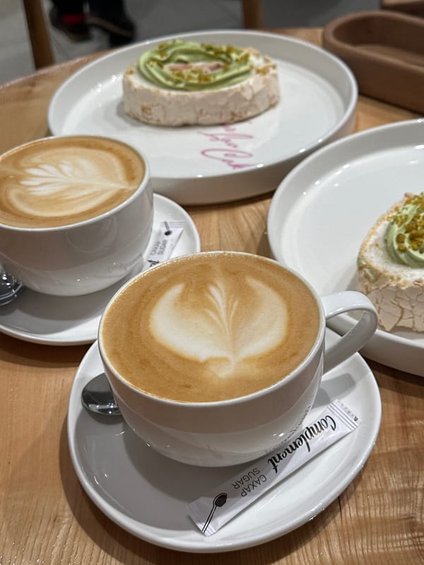 Cafe customers enjoy lattes and pistachio desserts in Rostov-on-Don