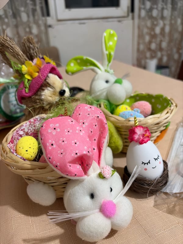 Easter decorations and personal items documented in Ruse, Bulgaria
