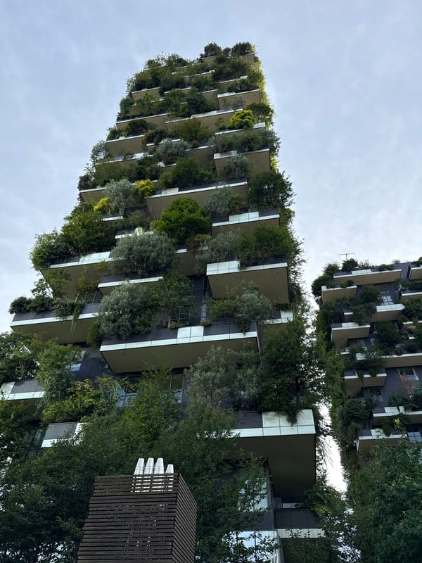 Afternoon in Milan's Porta Nuova: vertical forests, parks, and skyline