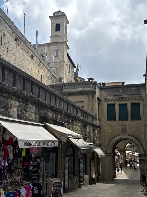 Exploring San Marino's stone streets and fortress grounds
