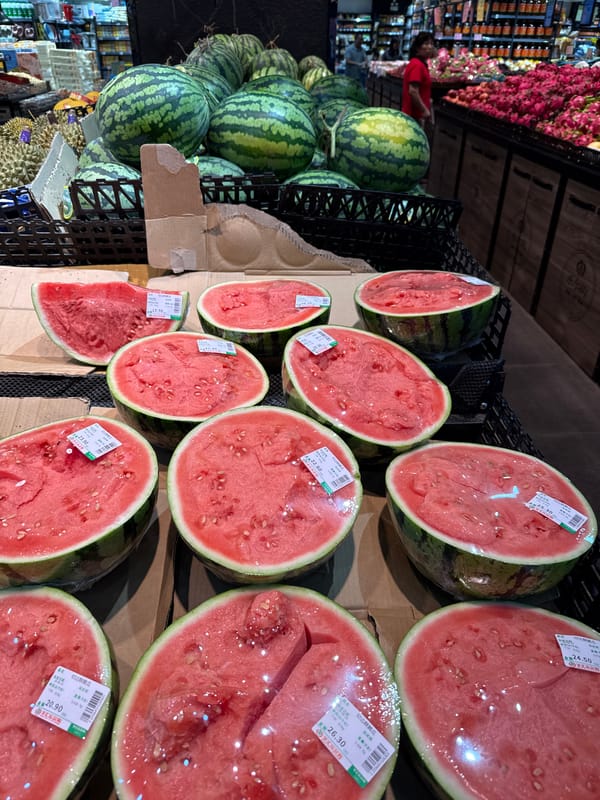Morning grocery shopping documented at Huizhou market and supermarket