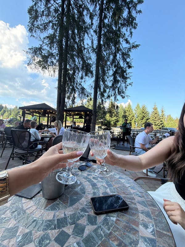 Lunch and leisure at a mountain resort in Polianytsia, Ukraine