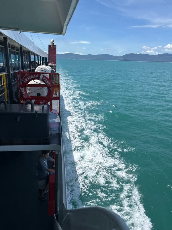 Aboard the Seatran Ferry crossing the Gulf of Thailand near Ko Samui