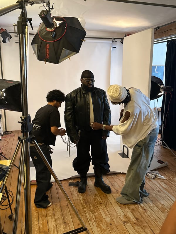 Fashion photoshoot documented at Paris studio over morning hours