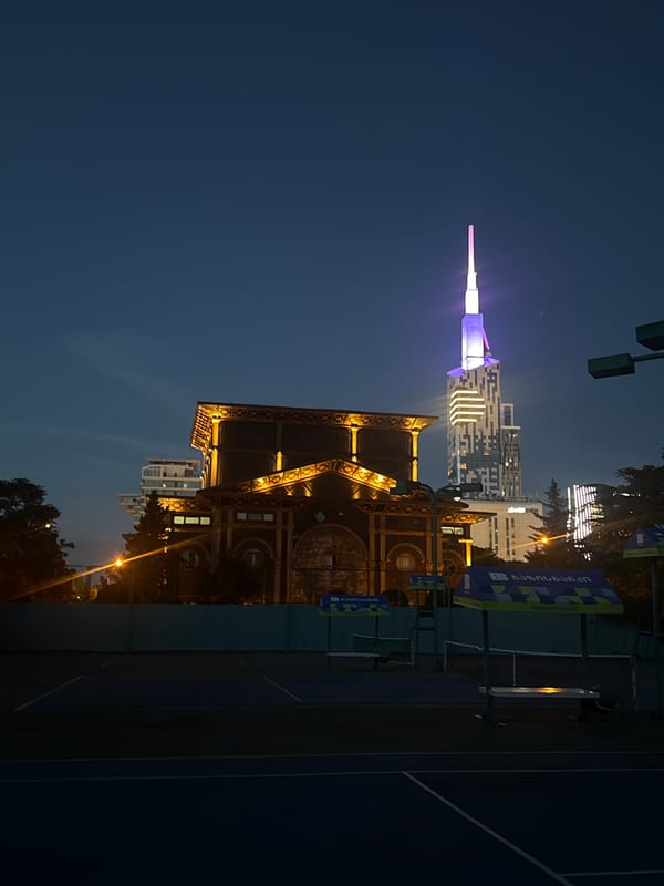 Tourist documents day-to-night scenes across Batumi, Georgia landmarks