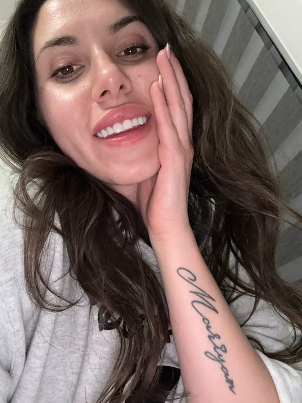 Woman with 'Mariyan' tattoo spotted in London evening scene