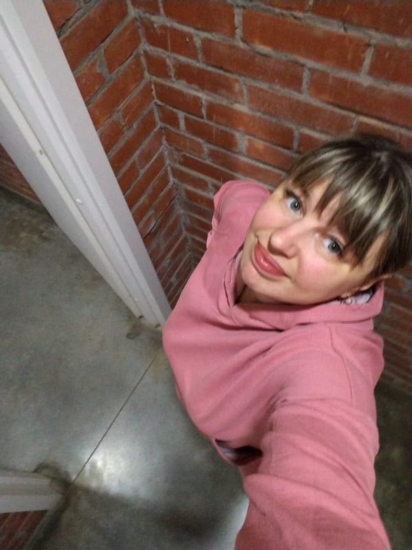 Woman documents evening moments with selfies in Rusanovo