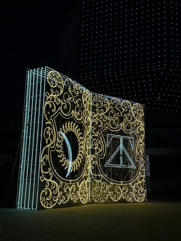 National Library of Belarus showcases nighttime illumination display in Minsk