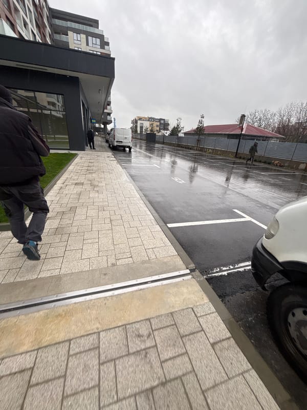 Morning scenes documented across rainy Plovdiv, Bulgaria