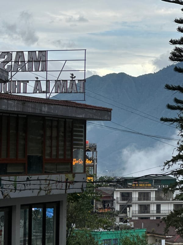 Tourist documents morning scenes around Sa Pa Ward, Vietnam