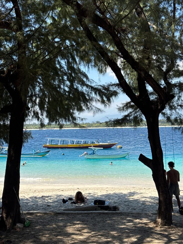 Laid-back beach café on the Lombok shoreline