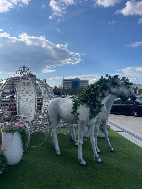 Fairy tale display and modern architecture spotted in Vysokaya Gora