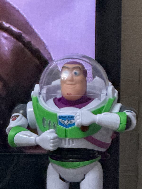Buzz Lightyear toy spotted near TV in Tver home