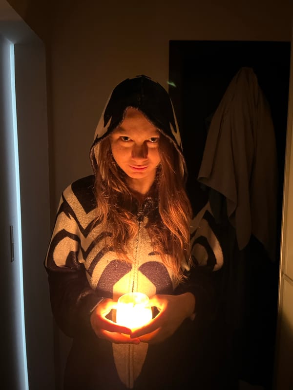 Candlelit moment in the dark, Sofia