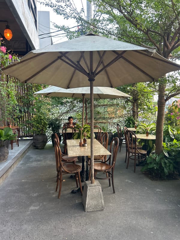Lunch spot exploration at a stylish North Kuta cafe