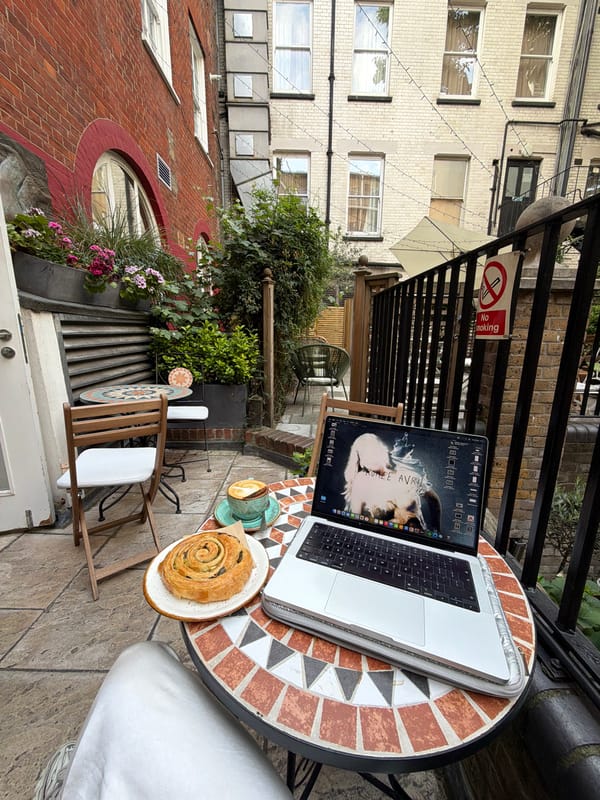 Morning café scenes captured in residential London neighborhood