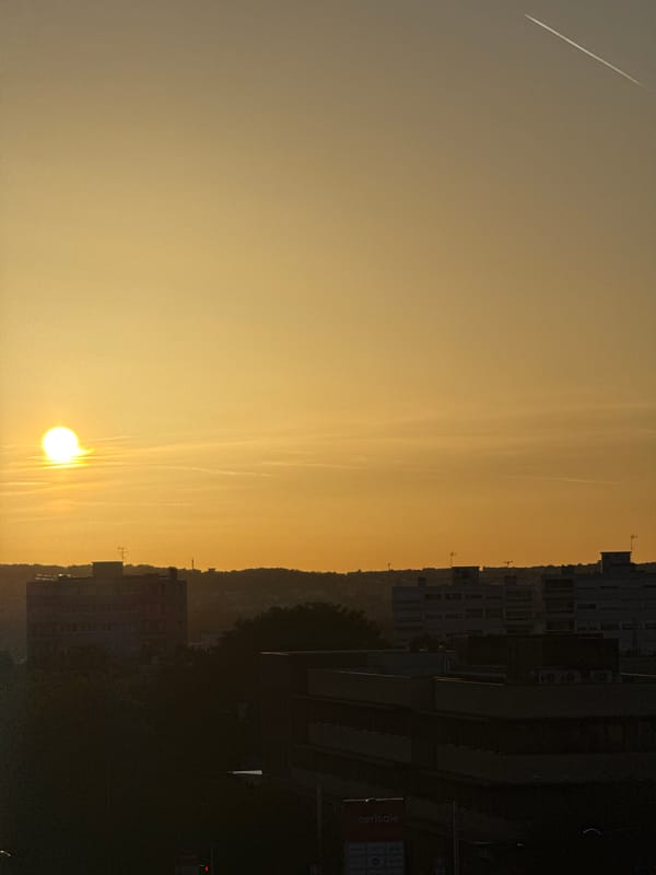 City sunset captured from multiple angles and perspectives