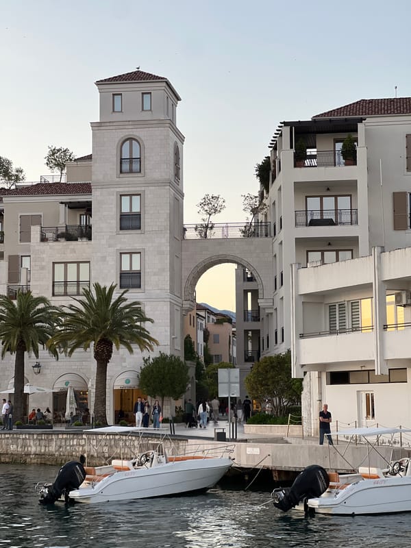 Evening scenes captured at Porto Montenegro marina in Tivat