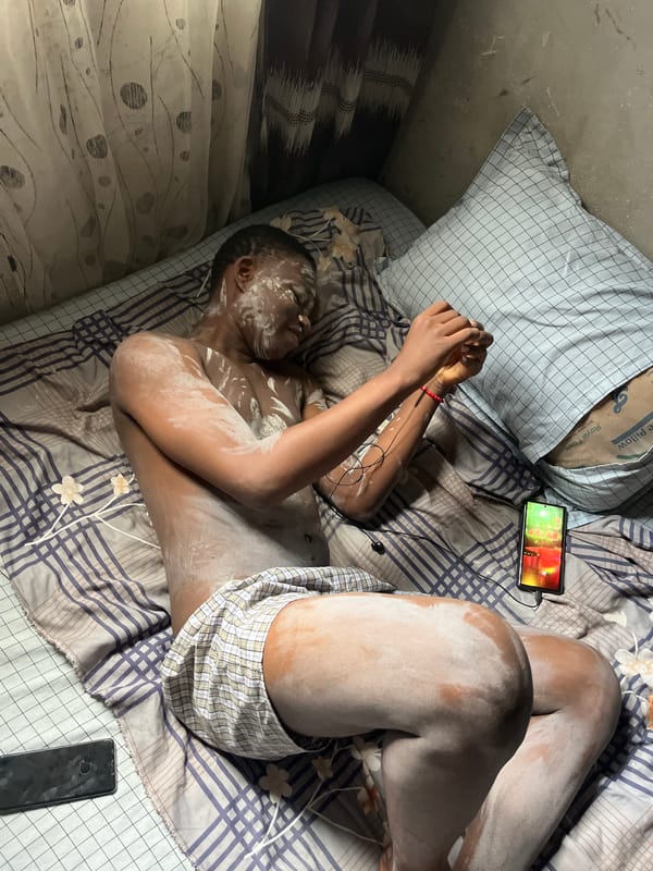 Person with white substance observed on bed in Jos