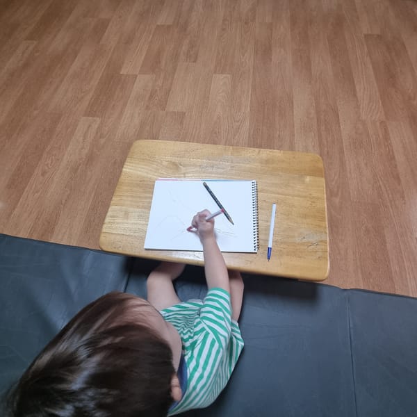 Lazy morning at home with a toddler in Dunnae-myeon