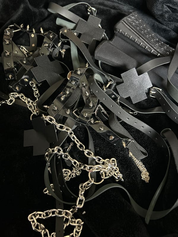 Gothic fashion accessories documented in Cape Coral home