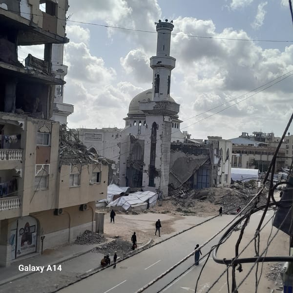 Urban destruction documented at mosque, surrounding buildings severely damaged
