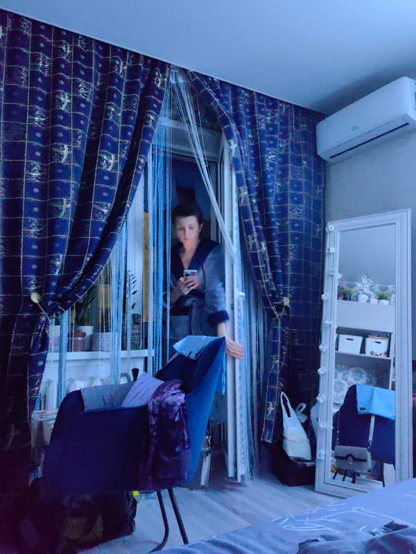 Couple Documents Evening Home Life in Fanipal, Belarus
